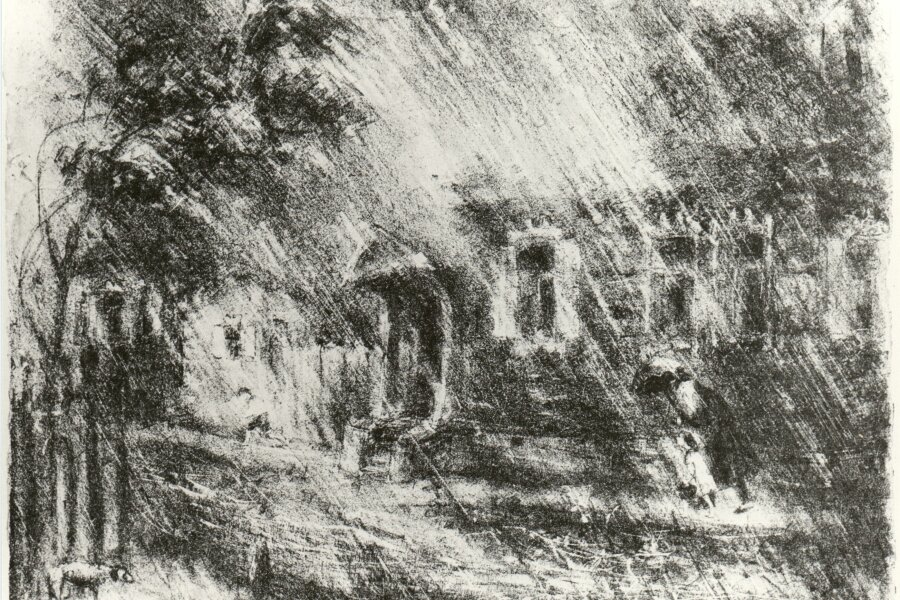 Název: Bouře, litografie